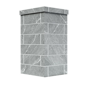 Облицовка на трубу для печей АВАНГАРД 35 / 40  КЛАССИКА КИРПИЧ ТАЛЬКОХЛОРИТ (115*540)  (2 яруса) п/ш