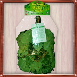 Веник Экстра из КАВКАЗСКОГО ДУБА с пижмой в индивидуальной упаковке