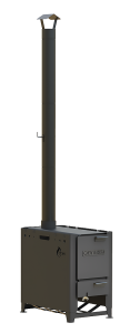 Печь отопительная блиндажная СМУГЛЯНКА - 5 до 60 м.кв. дымоход в комплекте