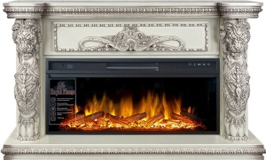 Портал Windsor 42 слоновая кость с темной патиной для электроочага Vision 42 LED (RoyalFlame)