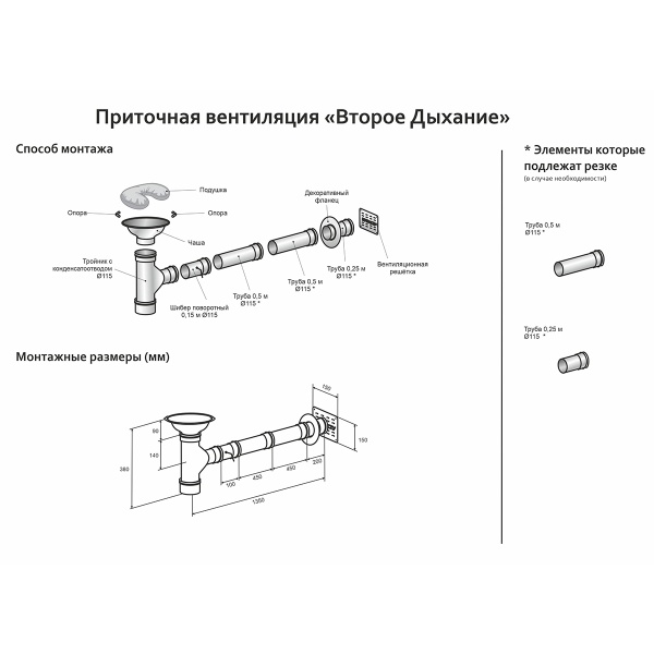 Система подачи свежего воздуха для бани 
