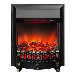 Электроочаг Fobos Lux Black стандартный 0,75 -2,0 кВт (звук, пульт)