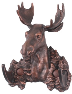 Крючок ХДИ-12.043п  СОХАТЫЙ ЛОСЬ патина (ГР: 102 х 128 х 58 мм) ЛИТКОМ