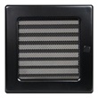 Решетка вентиляционная ЧЕРНАЯ с жалюзи (170 х 170 мм) FIREWAY Решетка вентиляционная ЧЕРНАЯ с жалюзи (170 х 170 мм) FIREWAY