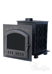 Печь-каменка СИБИРЬ-40 дверца ПАНОРАМА (700 х 700 мм)