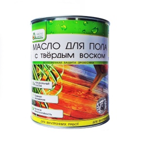 Масло для пола с твердым воском  0,9 л Масло&Дерево