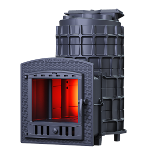 Печь-каменка чугунная АВАНГАРД ЗК 35П2  дверца ПАНОРАМА (35 м.куб)