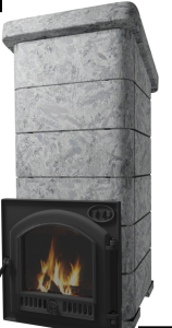 Печь-каменка чугунная СУДАРУШКА СЕМЕЙНАЯ чугунная дверца ПАНОРАМА СЕРПЕНТИНИТ (10 - 18 м.куб)