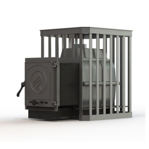 Печь-каменка  чугунная PAROVAR 24 СЕТКА КОВКА дверца 412 (14 - 24 м.куб)