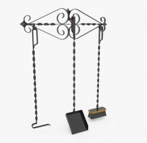 Каминный набор (кочерга, совок, щетка) КЕННЕТ