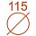 Диаметр дымохода d=115 мм